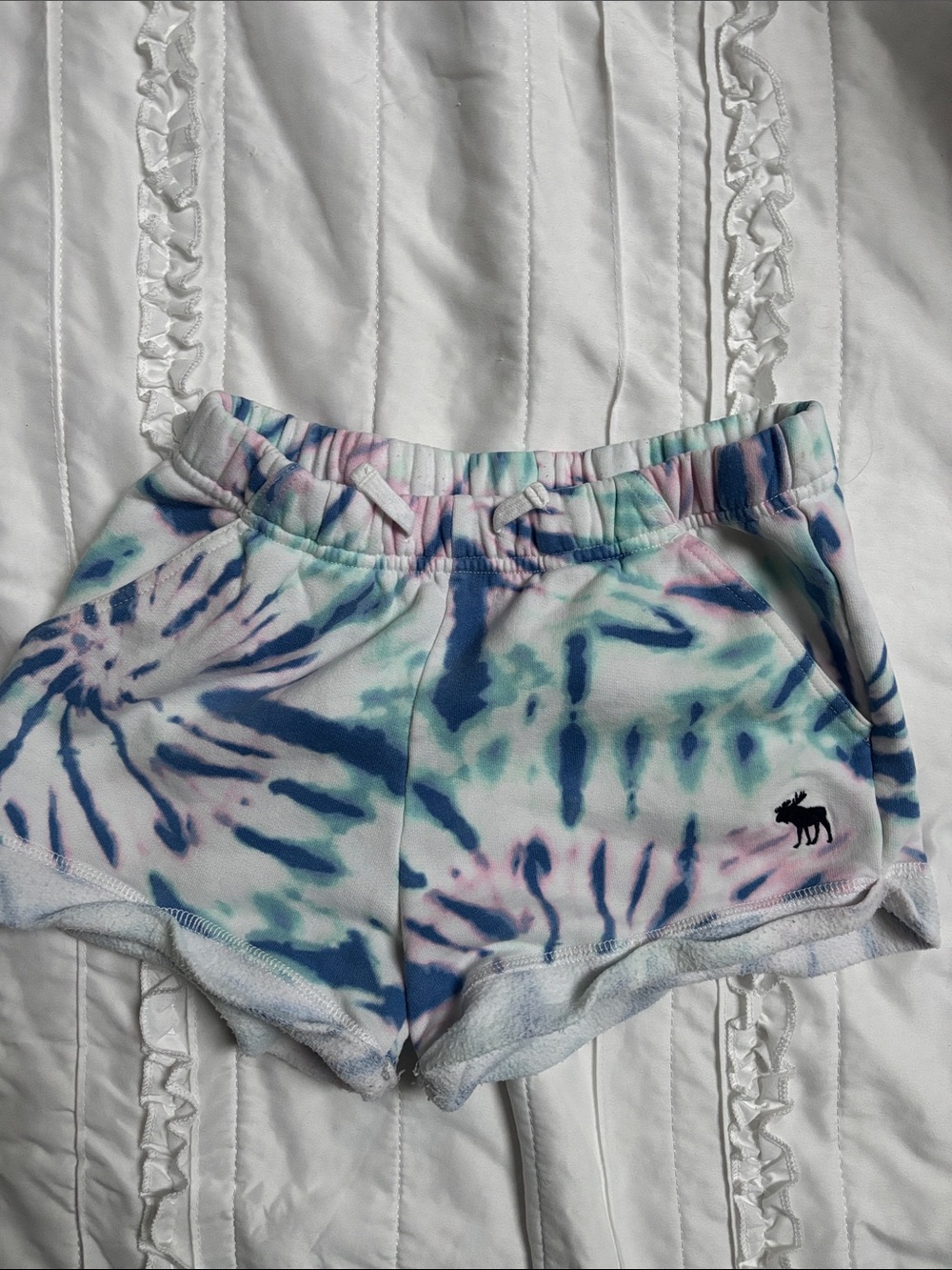 abercrombie kids Pastel Tie-Dye Blue Green Pink Shorts. 11/12
